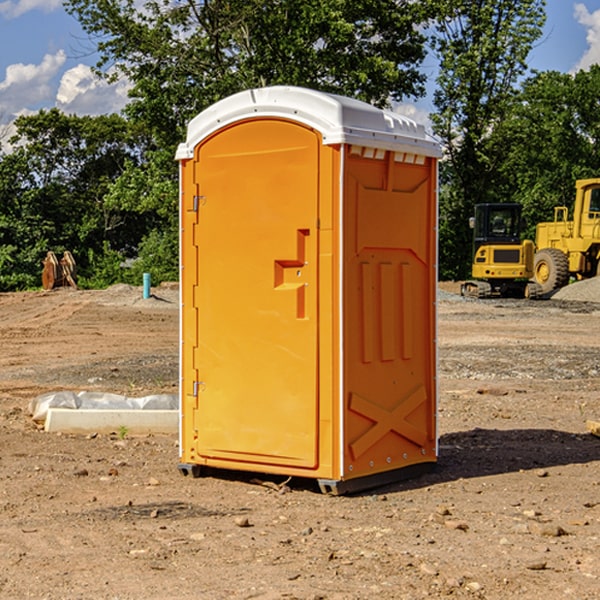 how often are the portable restrooms cleaned and serviced during a rental period in Universal City California